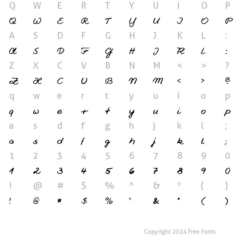 Character Map of HW Jesco1 DB Normal