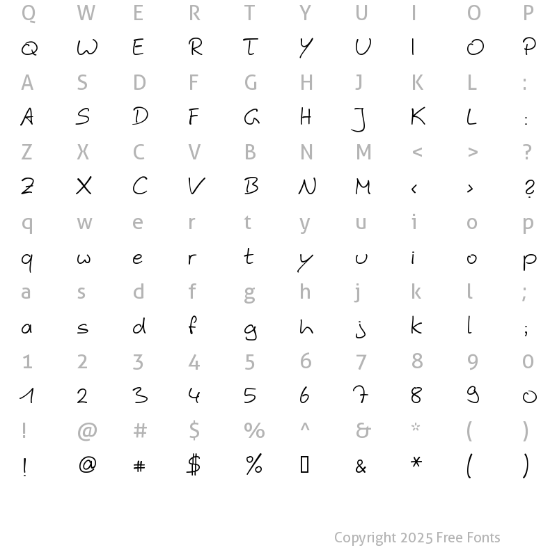 Character Map of Hybi4 Regular