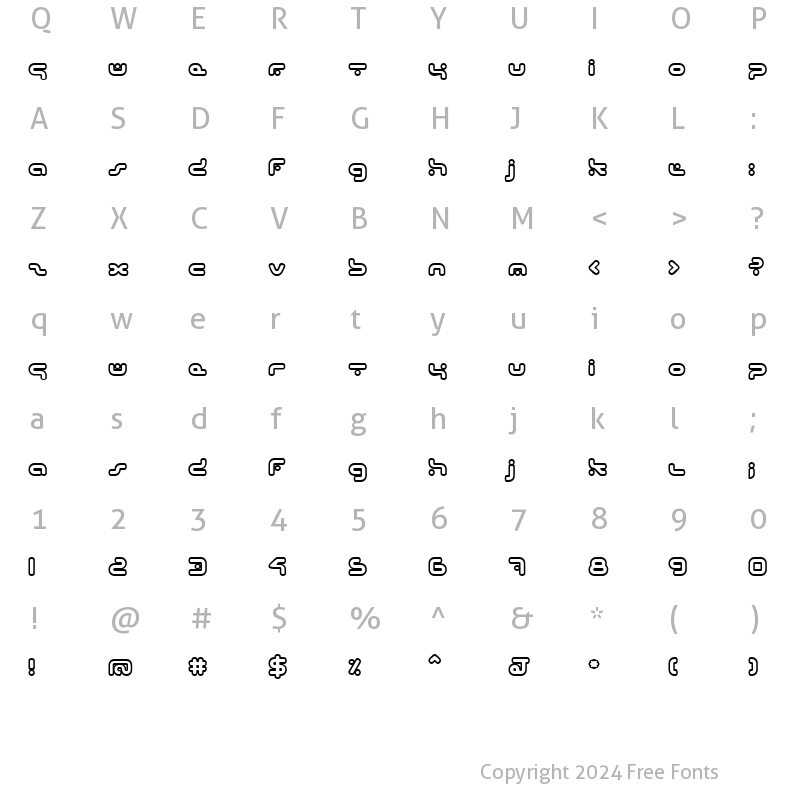 Character Map of hybrid Outline