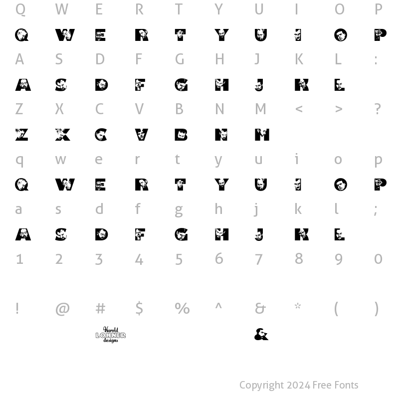 Character Map of Hymn Regular