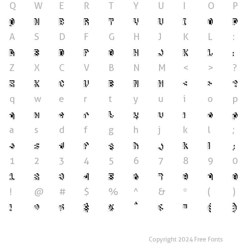 Character Map of HypercellHelix Regular