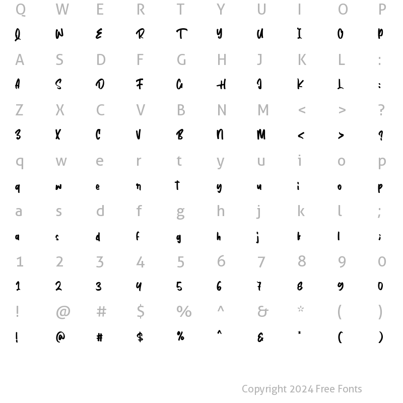 Character Map of Hypermart Regular