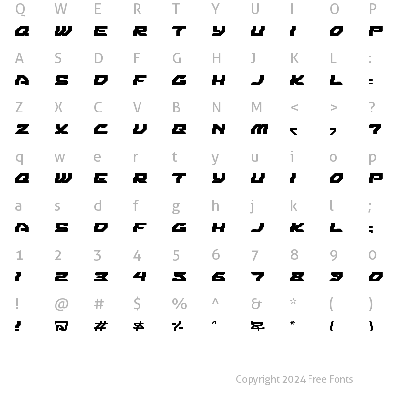 Character Map of Hypers Techno Regular