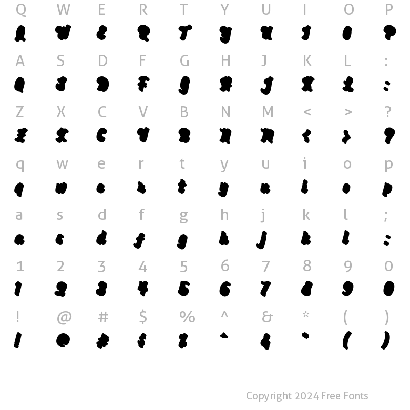 Character Map of Hypherin Extrude Regular