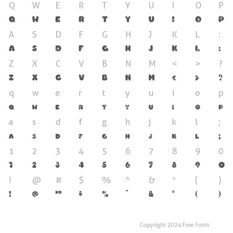 Character Map of Hypmotizin Regular