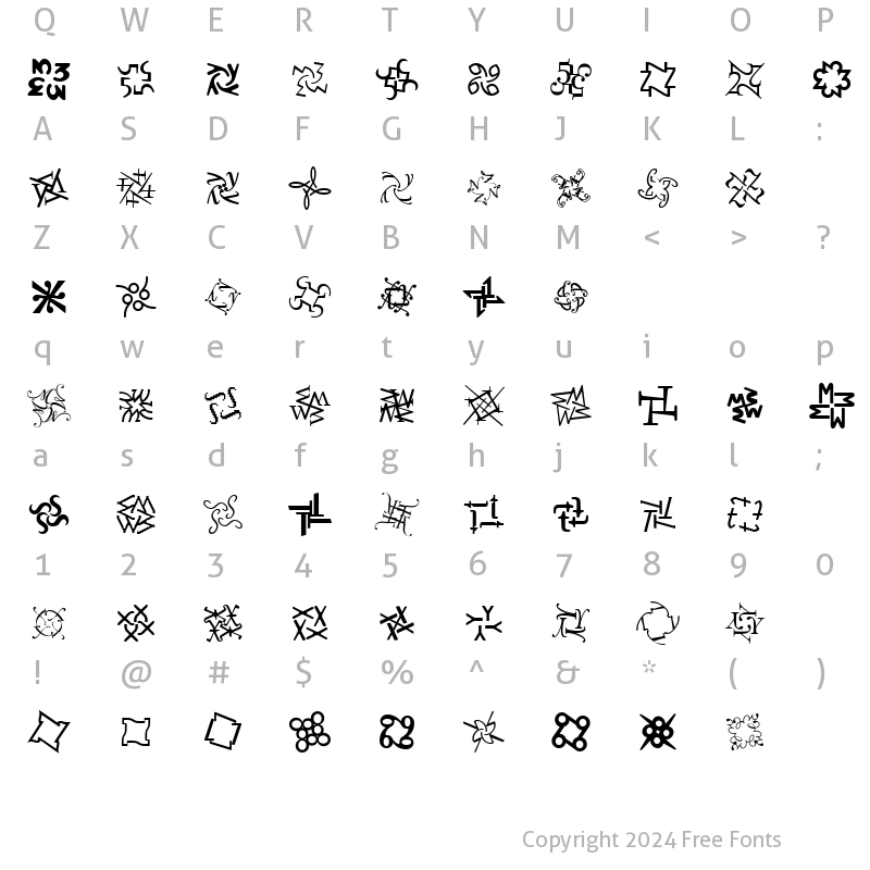 Character Map of HypnopaediaTwo Regular