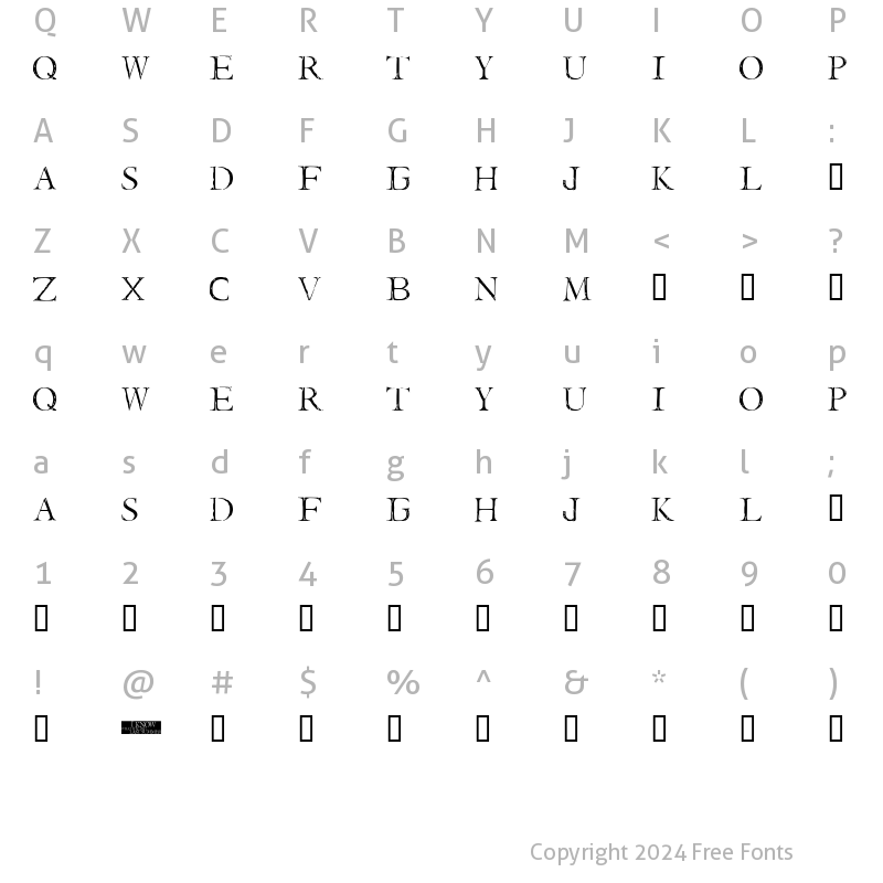 Character Map of I Still Know DEMO Regular