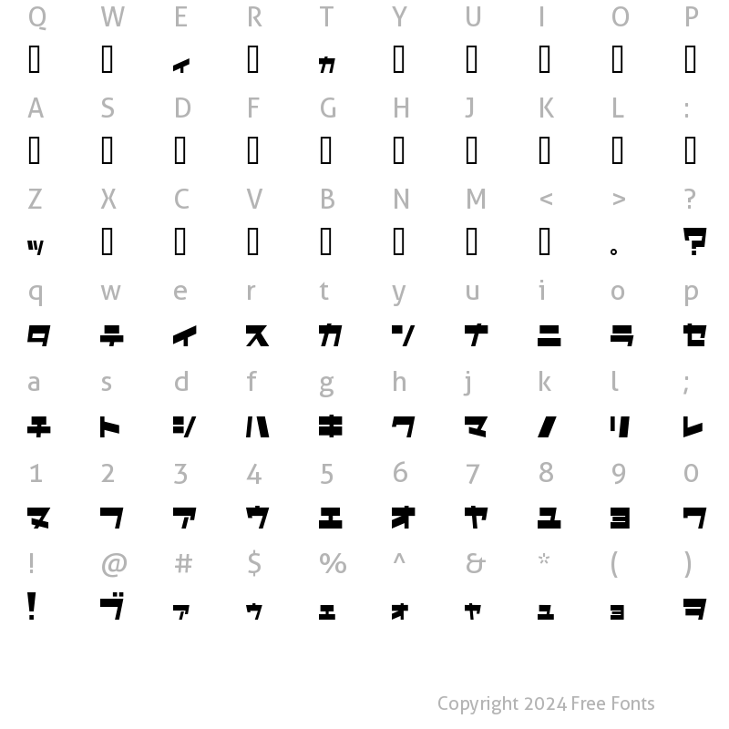 Character Map of I2As?ro Regular