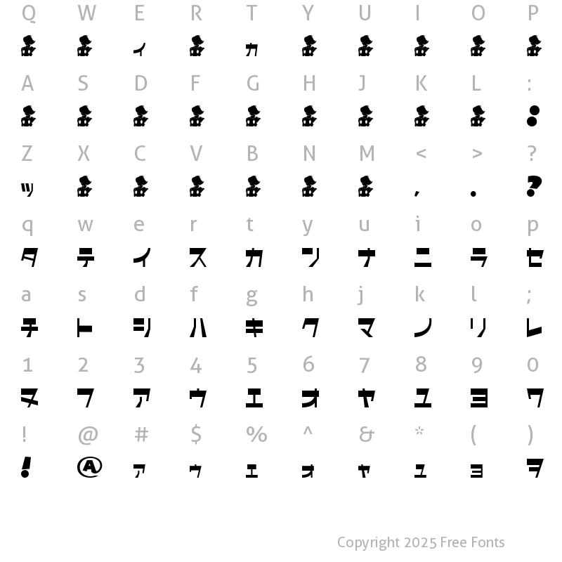 Character Map of I2CyborgClassic Regular