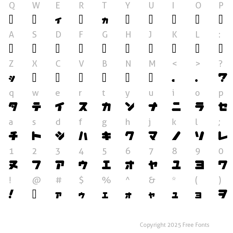 Character Map of I2HappyChicken Regular