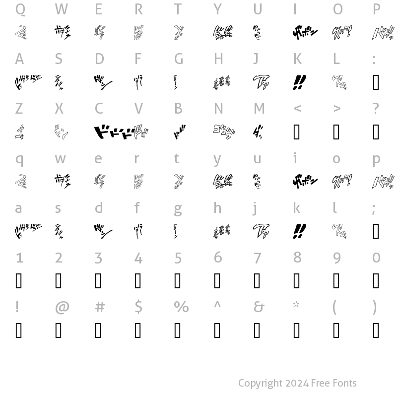 Character Map of I2Jojomix Regular