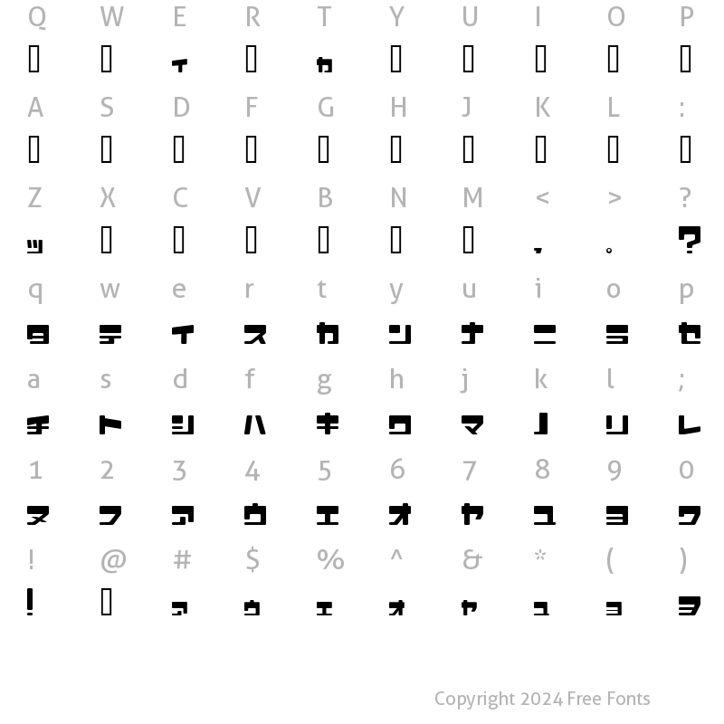 Character Map of I2Macross J