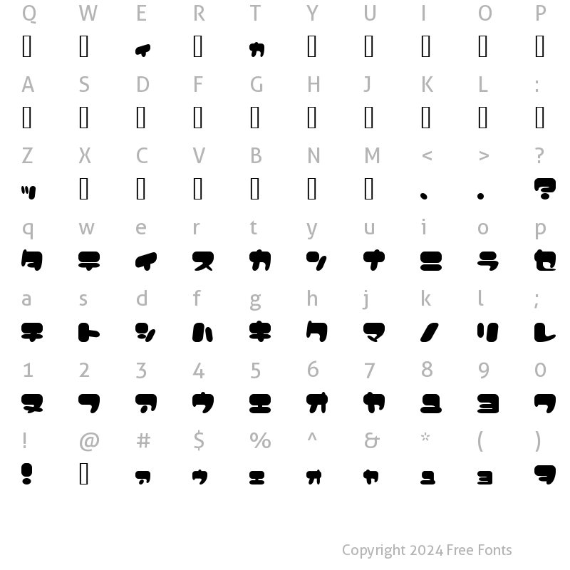 Character Map of I2Vi?amintable? J