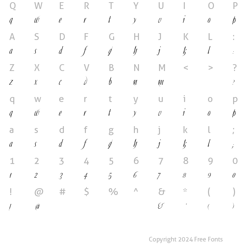 Character Map of Ibleum Regular