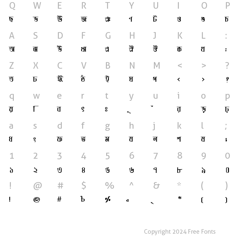 Character Map of IchamotiMJ Bold