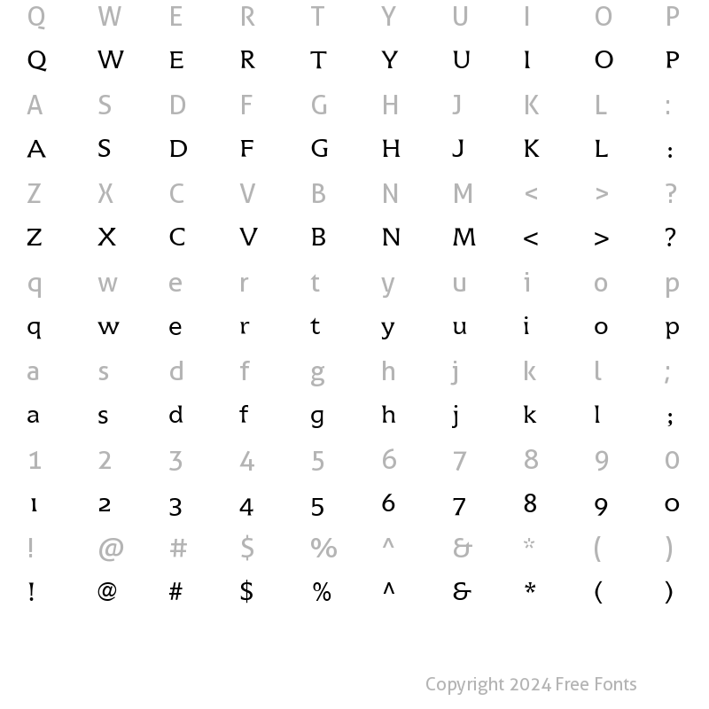 Character Map of Icone LT Regular OsF