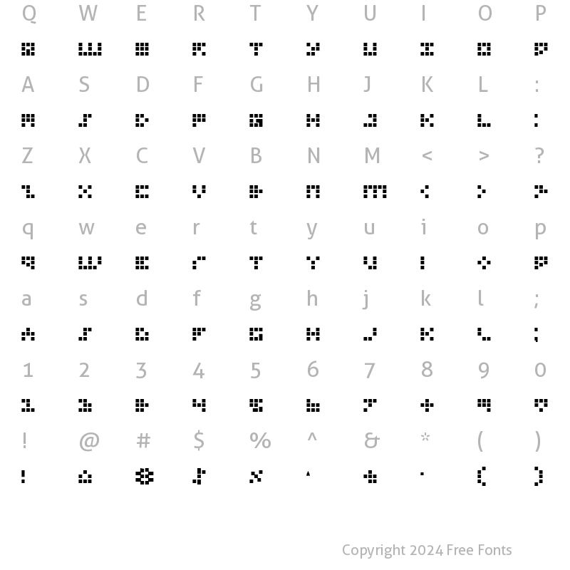 Character Map of Iconian Bold Bold