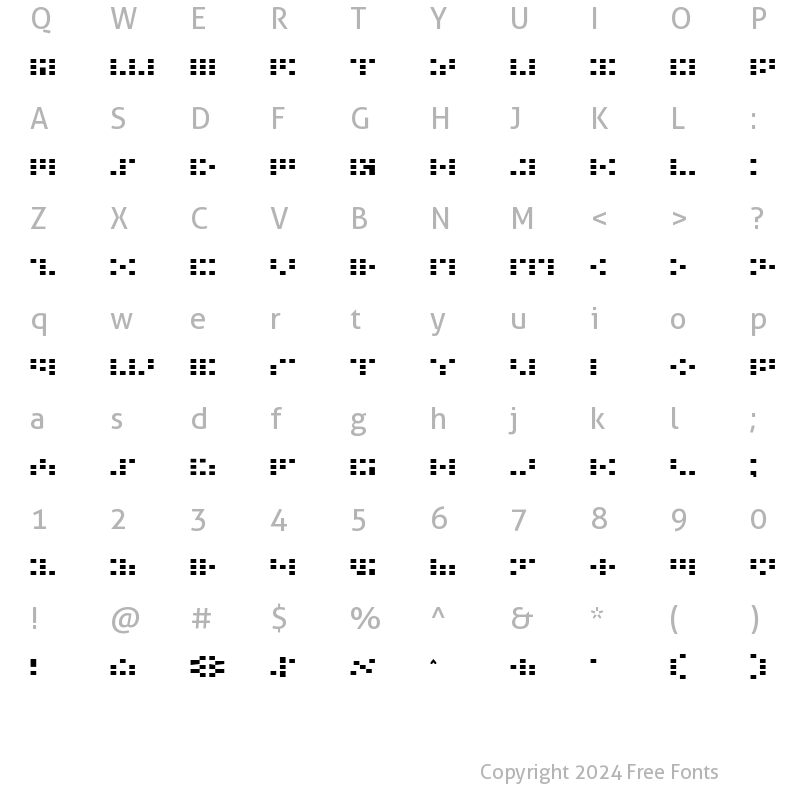 Character Map of Iconian Expanded Expanded