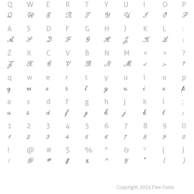Character Map of Idenburg Italic