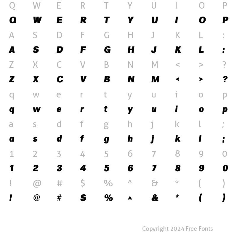 Character Map of Iformula ExtraBold Regular