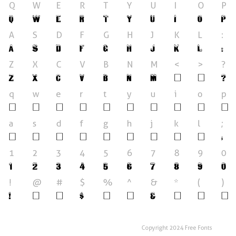 Character Map of IglooLaser Regular