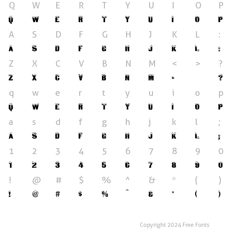 Character Map of IglooSolid Regular