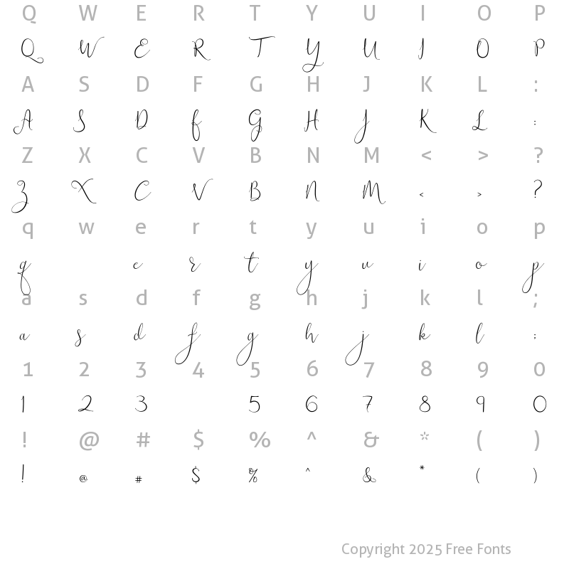 Character Map of iHeart it Regular