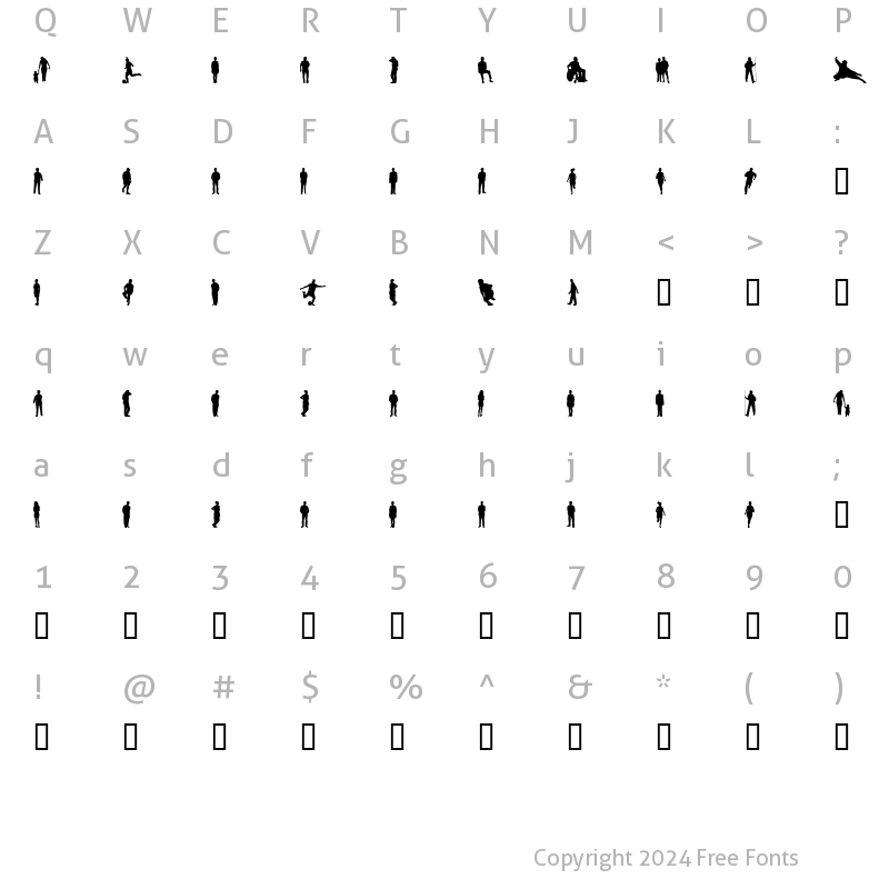 Character Map of Ihminen Regular