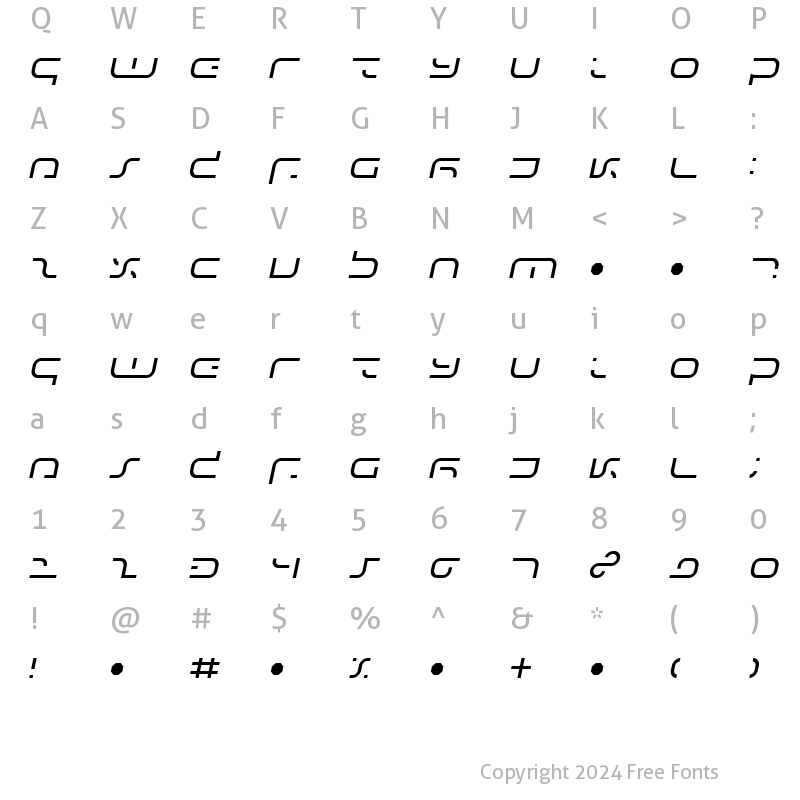 Character Map of IJ19 90 12 Regular