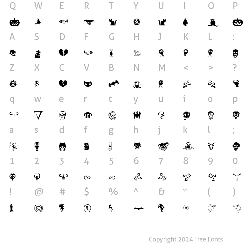 Character Map of ILL oCtoBer 98 Normal