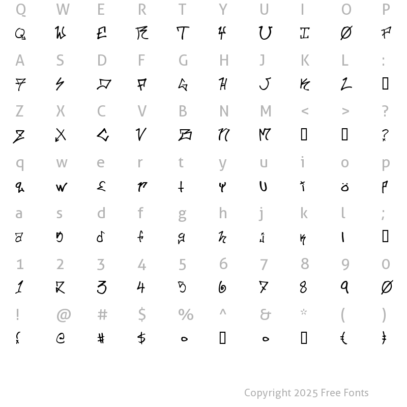 Character Map of ill.skillz wildstyle