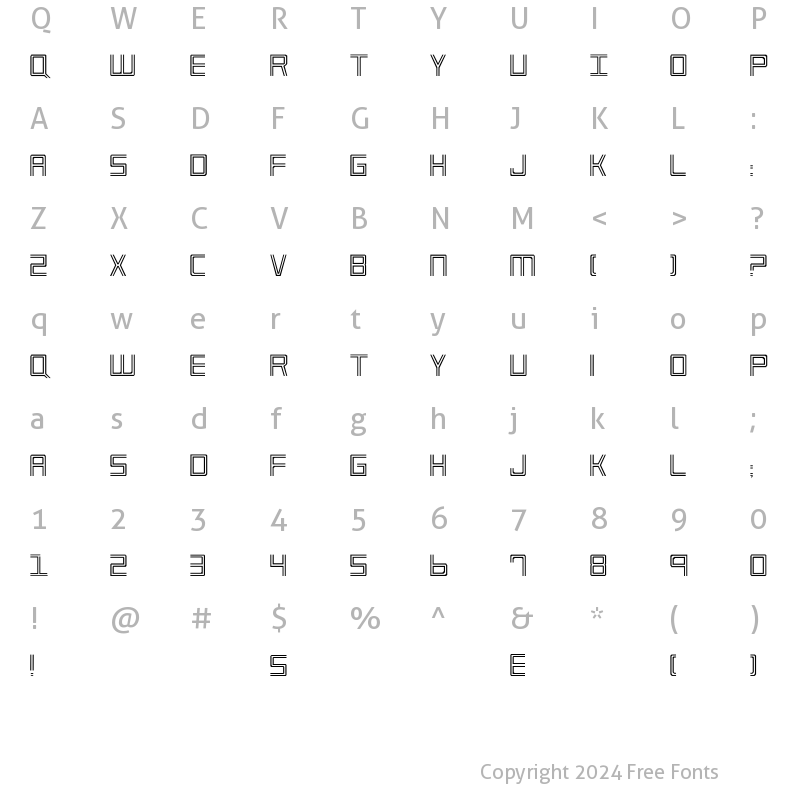 Character Map of Imperium Regular