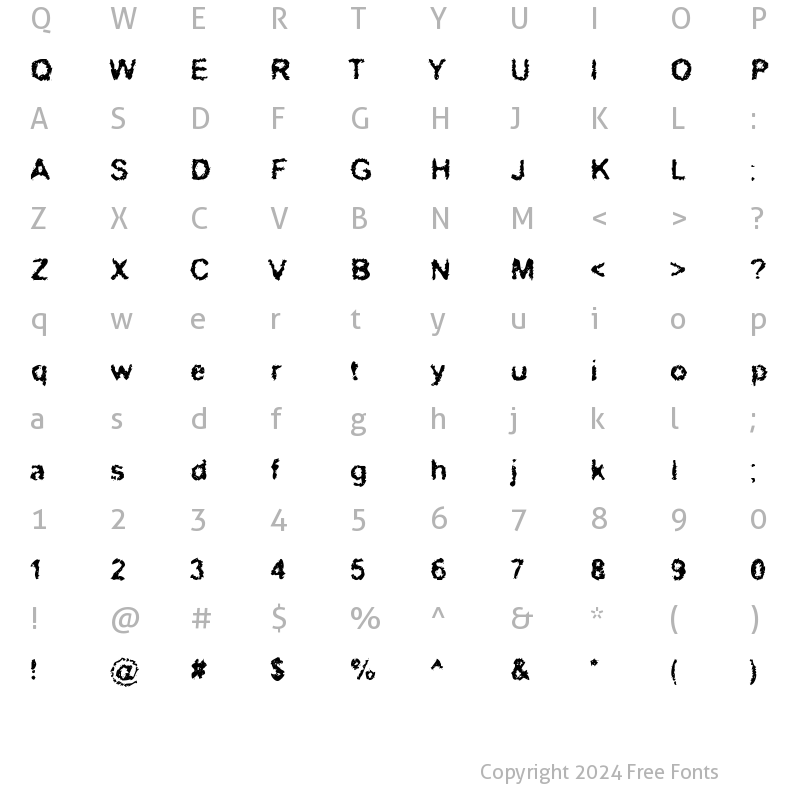 Character Map of Impress Becker Normal