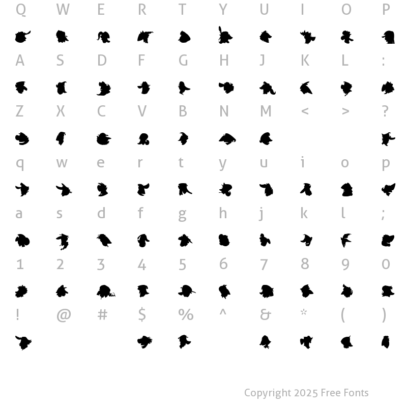 Character Map of Improfil LT Black Regular