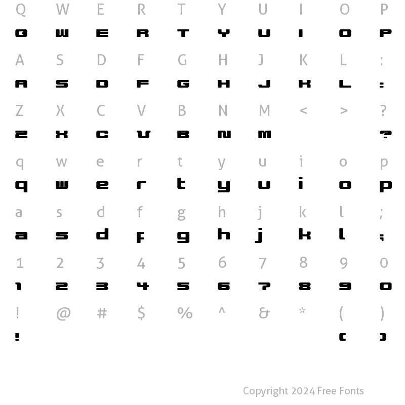 Character Map of improvise v9 Regular