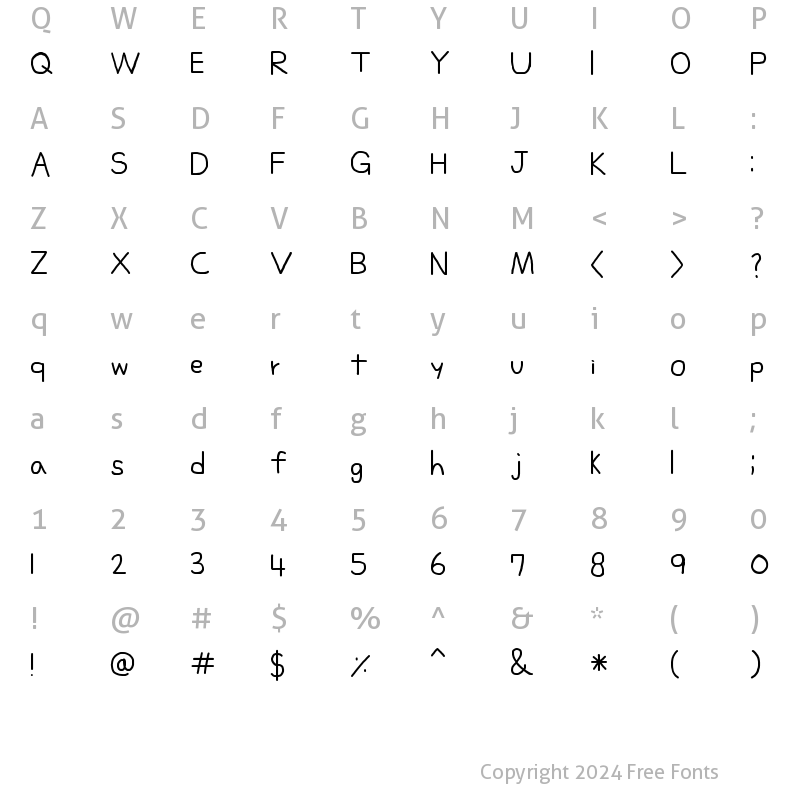 Character Map of Imsoso Medium