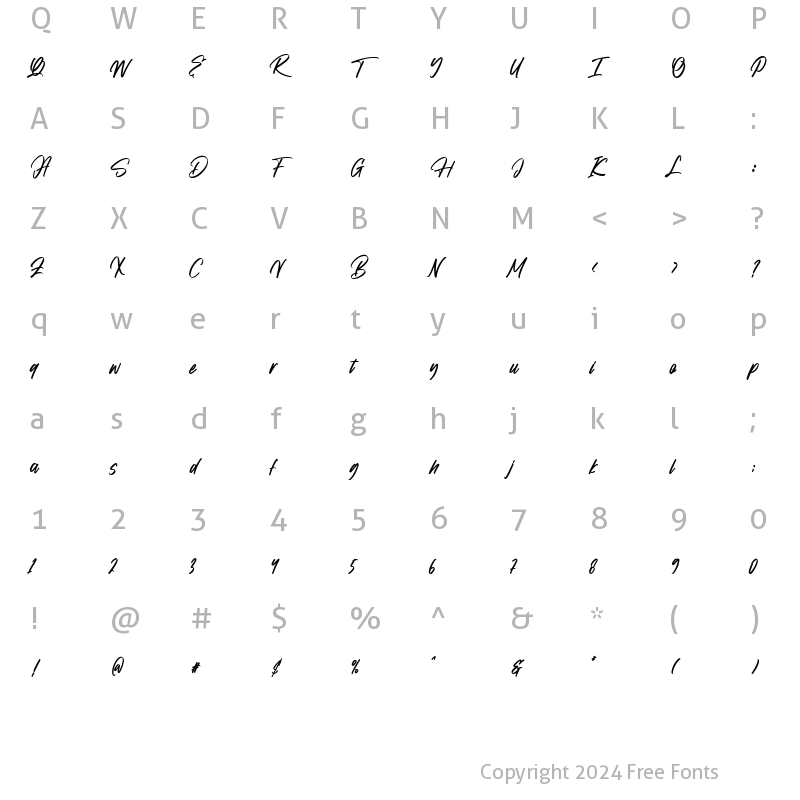 Character Map of Indieground Regular