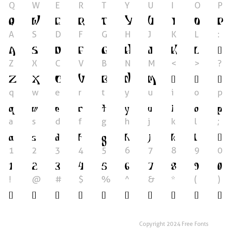 Character Map of INDIOSBRAVOS TITLING