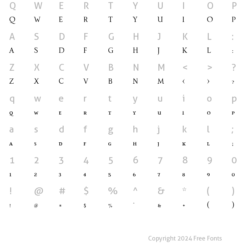 Character Map of IndisposeSmallCaps Light