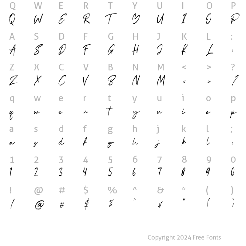 Character Map of Indobrush Regular