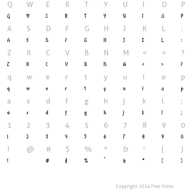 Character Map of IndusLL Bold