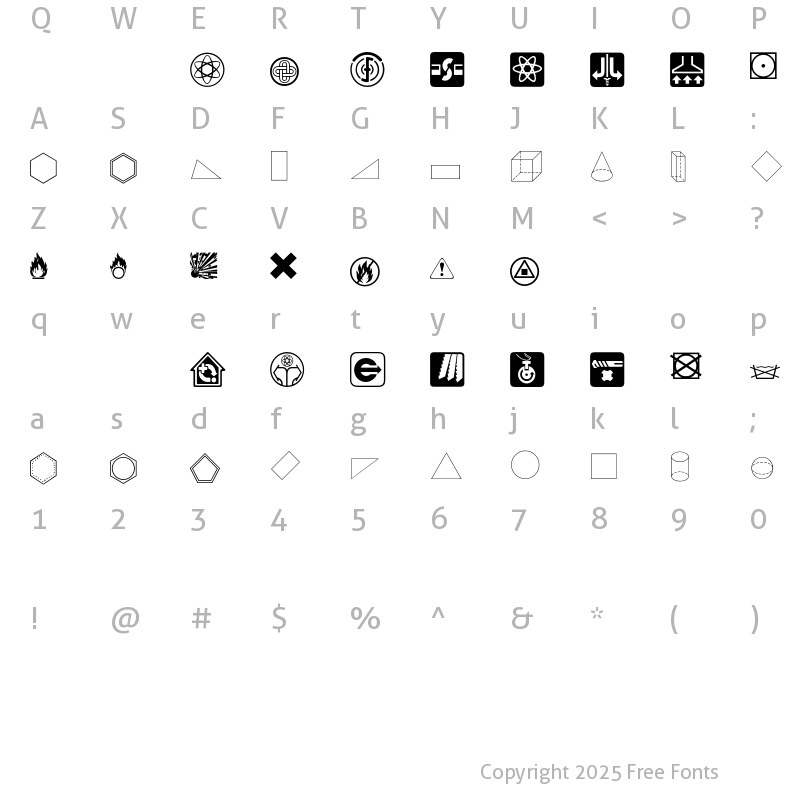 Character Map of IndustryEngineering P02 Regular