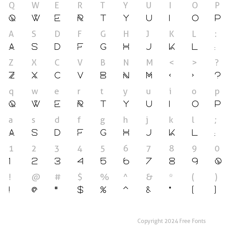 Character Map of Inertia Bold