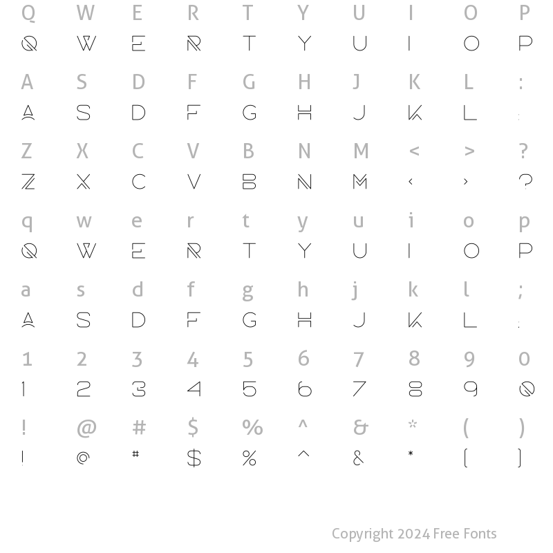 Character Map of Inertia Light