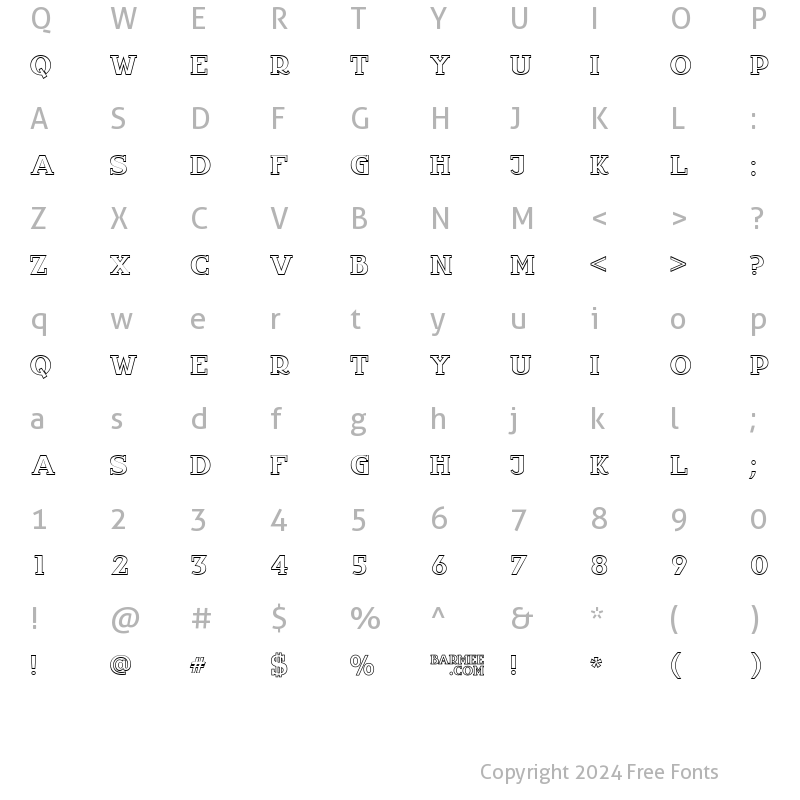 Character Map of InfantylOut Regular