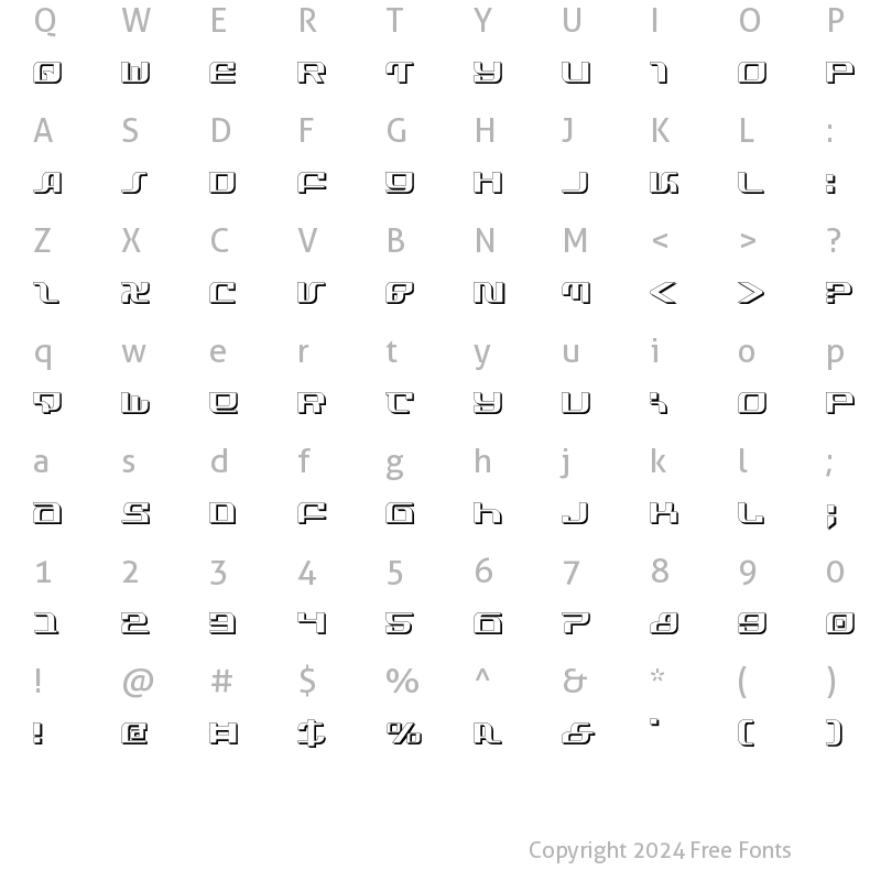 Character Map of Infinity Formula Shadow Shadow