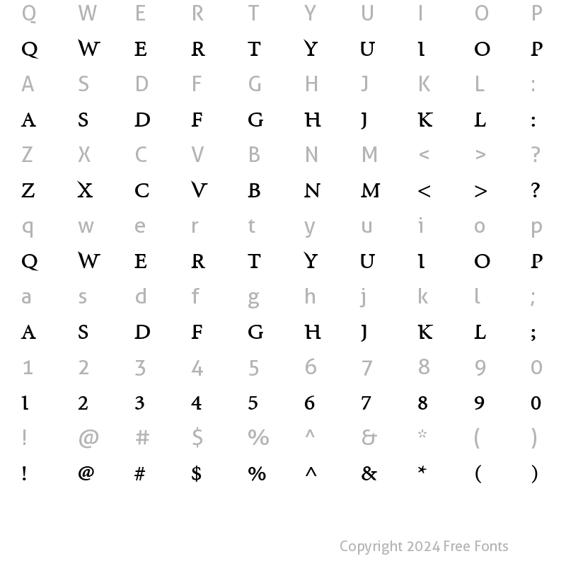 Character Map of InfraRed ExtraBold