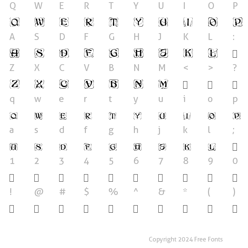 Character Map of Initial-Caps1 Normal