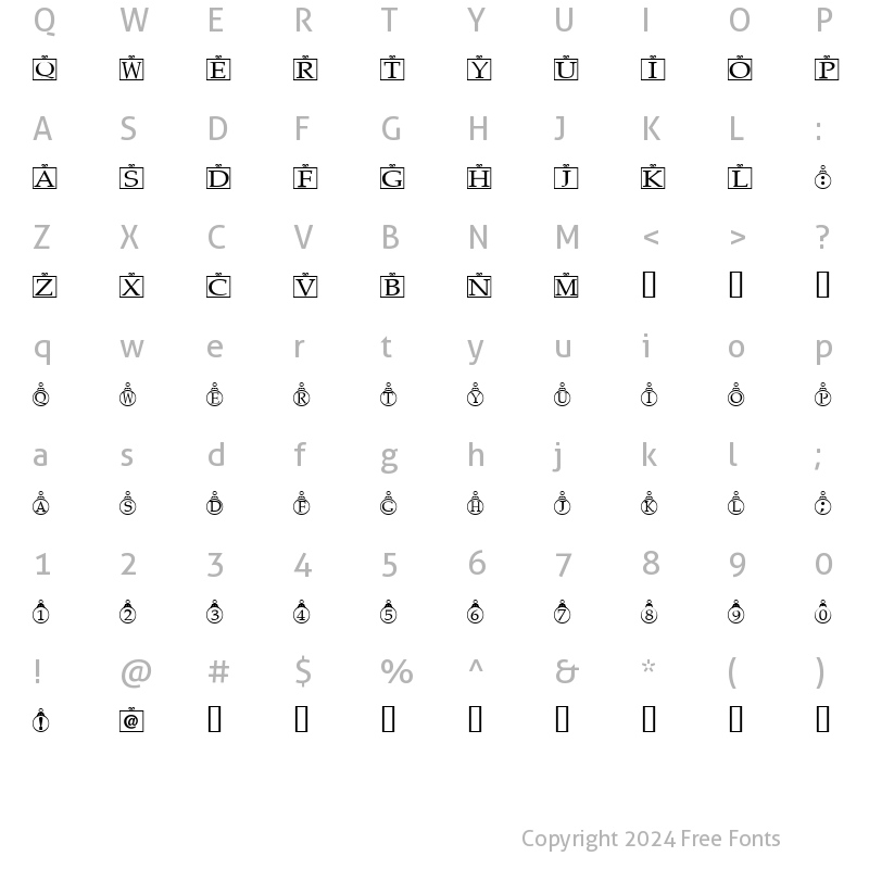 Character Map of InitialCaps4 Normal