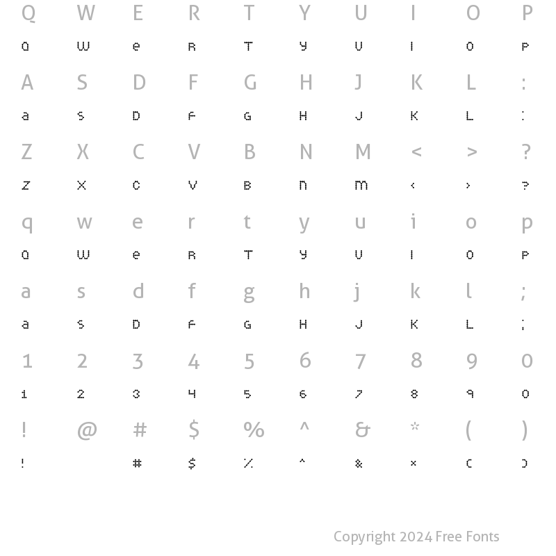 Character Map of Inkblob Regular